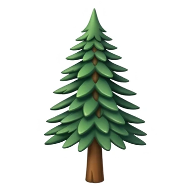 Memoji d'un petit sapin vert sylvestre.  sticker