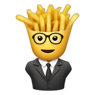 roi philippe mange des frites sticker