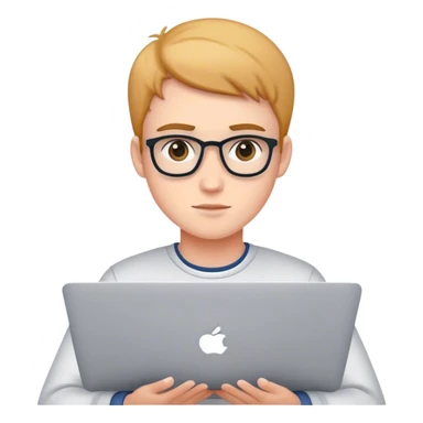 Student with a macbook  sticker