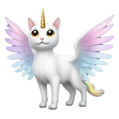 Unicorn cat with wings sticker