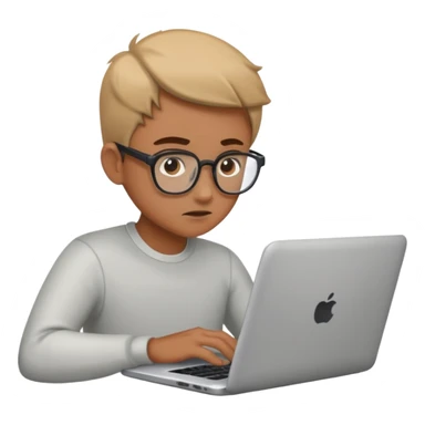 person working working on a laptop sticker