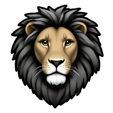 lion head outlines on a field of black sticker