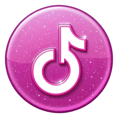 glitter pink logo TikTok sticker