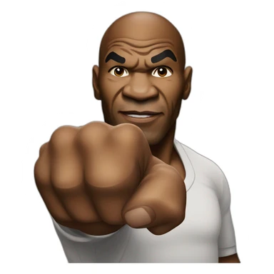 Mike Tyson pointing finger toward camera sticker