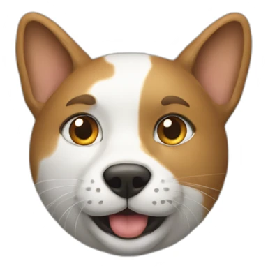 Un chat avec une tête de chien sticker