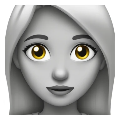 purple eyed girl in greyscale sticker