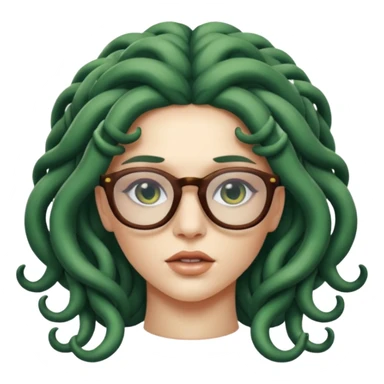 Medusa Versace with glasses  sticker