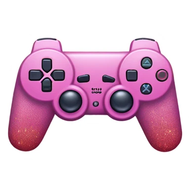 Pink ombre PlayStation console with glitter sticker