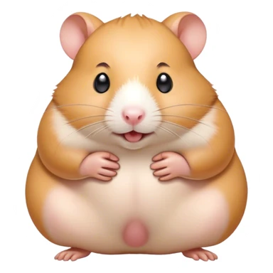 Hamster pooping out a human sticker