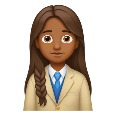 Brown long haired child Counselor  sticker