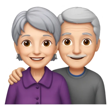 lo mismo que estas haciendo solo coloca alado de la abuela un hombre joven  sticker