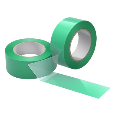 make light Green wide tape rolling on the floor sticker