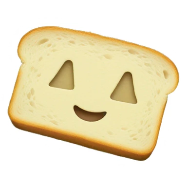 single slice of white bread laying in a patch of green grass sticker