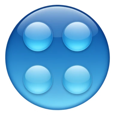 Two round cells in light blue and blue
Soft gradient
Slightly translucent texture
Minimal scientific illustration
White background
Clean and calm mood sticker