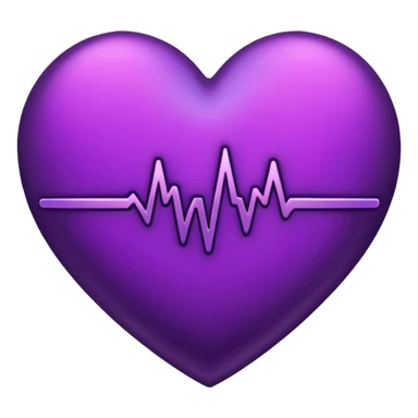heart pules tech with the pules symbol in the middle, make the hart dark purple sticker