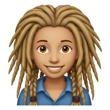 women ios emoji dreadlocks sticker