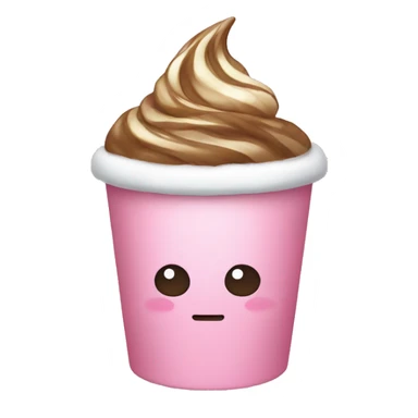 Pink christmas cup with kakao sticker