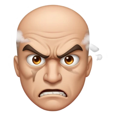 angry man with steam coming from nose sticker