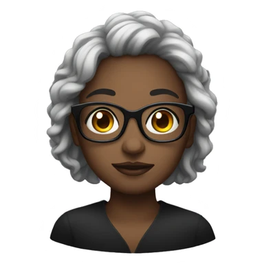 dark beauty with glasses sticker