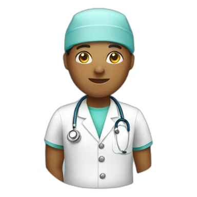 Doctor in scrub hat sticker