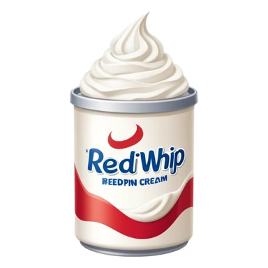 whipped cream reddi whip with no letters sticker