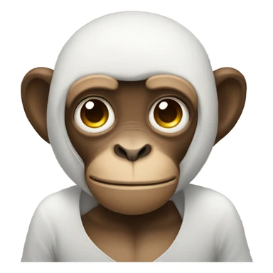 monkey with plus signs instead of rich eyes sticker