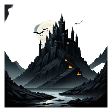 Badass dark edgy scenery  sticker