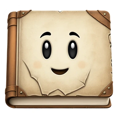 Vintage white book sticker