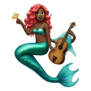 mermaid and music sticker