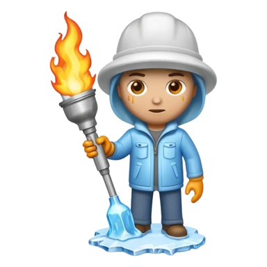 Sculptor blowtorch,Ice. sticker