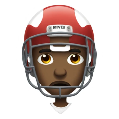 Sad injured football player  sticker