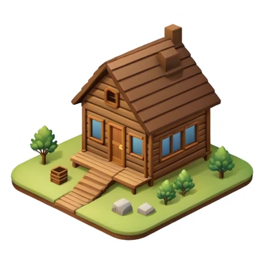 cabin little hous on the prairie isometric exterior sticker