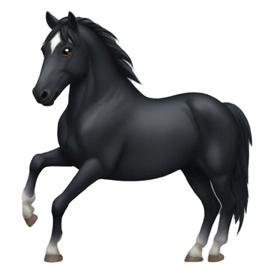 black horse with claw mark on face sticker