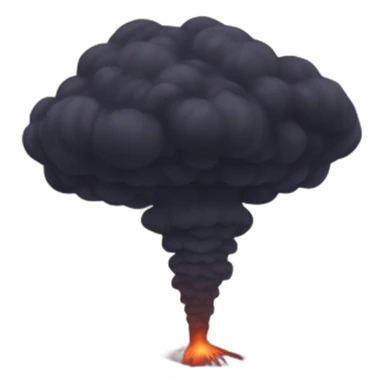dark tornado volcano sticker