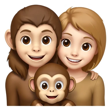 Monkey with white girls sticker