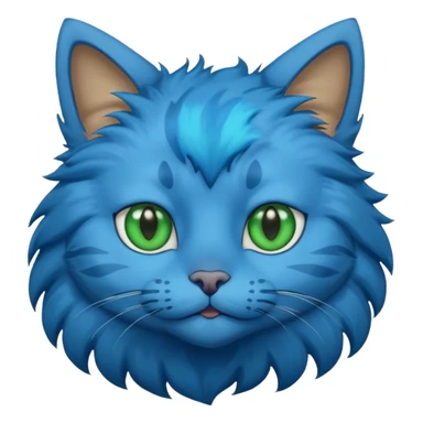 Cat blue earth sticker