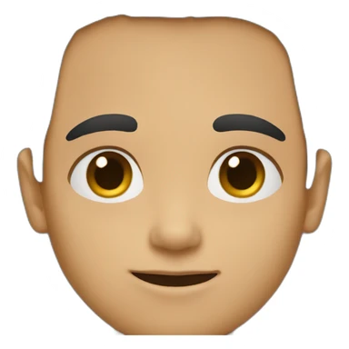 a boy had black hair and brown skin  sticker