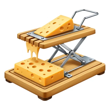 mousetrap with cheese sticker