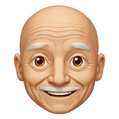 old man without hair sticker