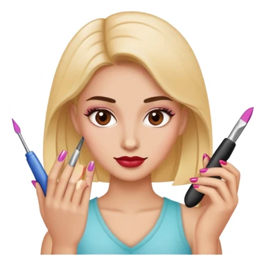 make me an emoji of nail master sticker