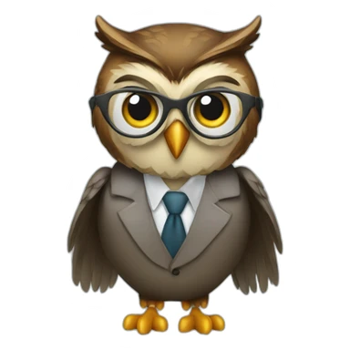 succesful businnes owl sticker