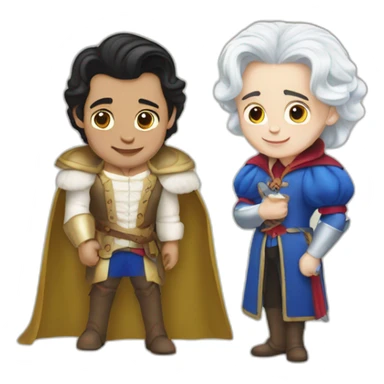 Prince snow white and barber  sticker