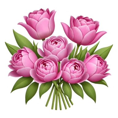 Pink bouquets of flowers sticker