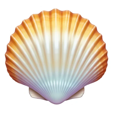 opened sea shell sticker
