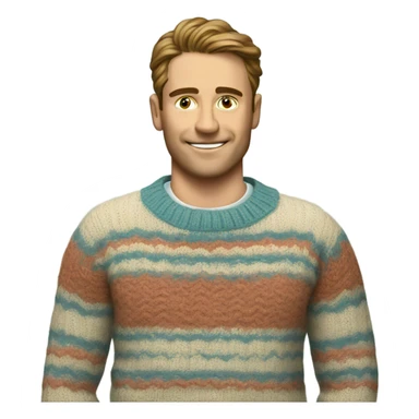 knitted vintage sweater sticker