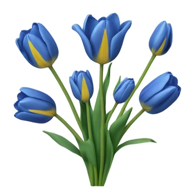 Tulipanes azules sticker