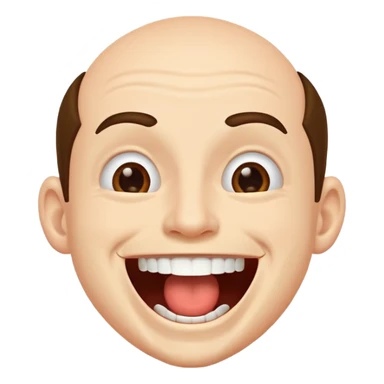 man laugh her mouth wide open sticker