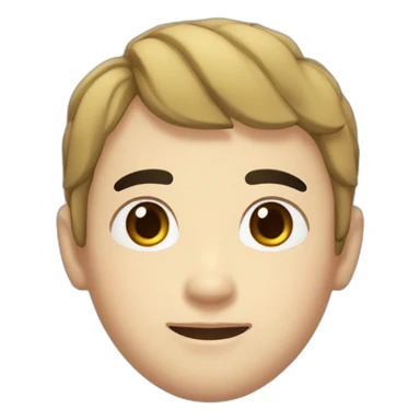 japanese man, freckles on face, black hair sticker