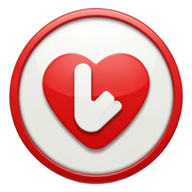 red and white play button sticker