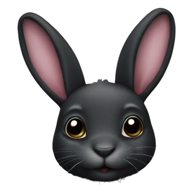 Black bunny sticker